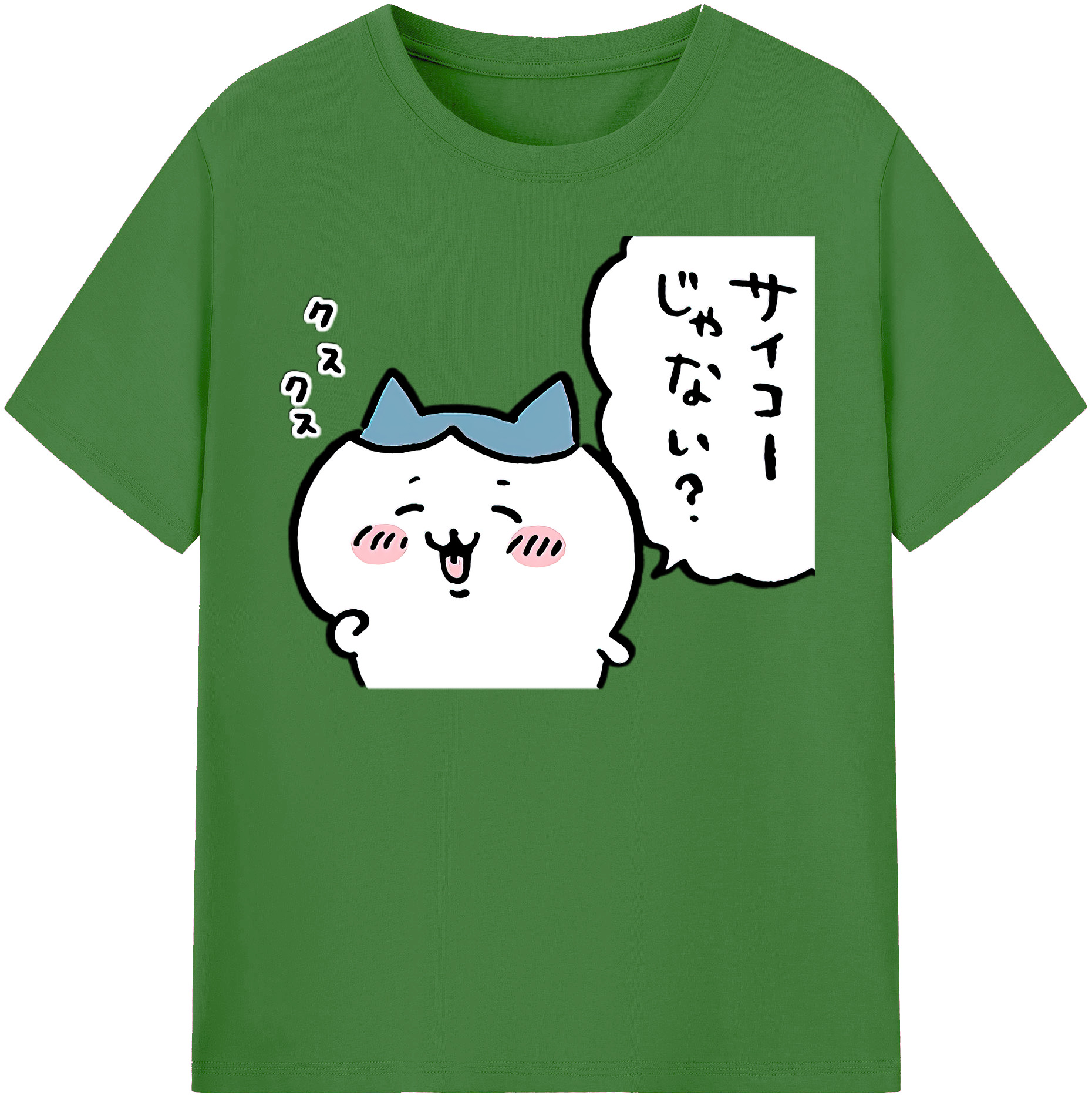 （画像用） ちいかわ ハチワレ Chii-kawa hachiware レディースカジュアルプリントTシャツ（綿100％）